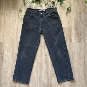 Vintage faded black Levi 550 jeans! 36 x30 Relaxed Fit